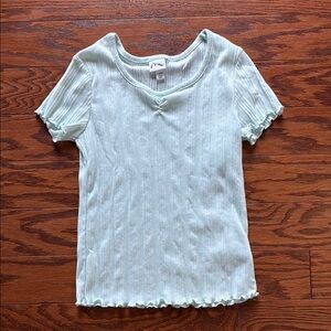 ⭐️Art Class Light Green Ribbed Short Sleeve Tee